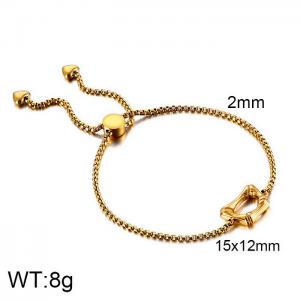 Stainless Steel Gold-plating Bracelet - KB123971-KFC