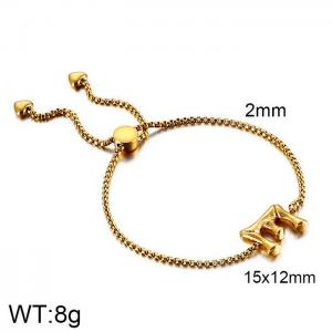 Stainless Steel Gold-plating Bracelet - KB123972-KFC