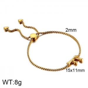 Stainless Steel Gold-plating Bracelet - KB123973-KFC