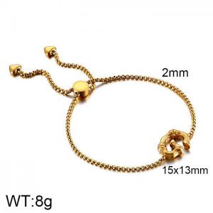 Stainless Steel Gold-plating Bracelet - KB123974-KFC