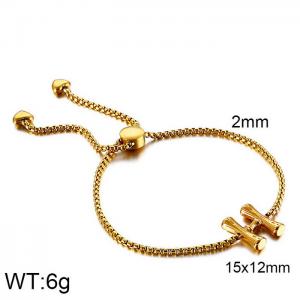 Stainless Steel Gold-plating Bracelet - KB123975-KFC