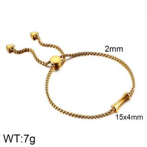 Stainless Steel Gold-plating Bracelet - KB123976-KFC