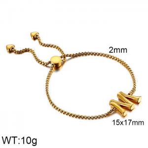 Stainless Steel Gold-plating Bracelet - KB123980-KFC