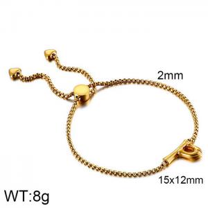 Stainless Steel Gold-plating Bracelet - KB123983-KFC