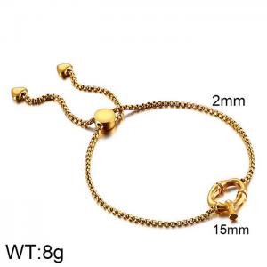 Stainless Steel Gold-plating Bracelet - KB123984-KFC