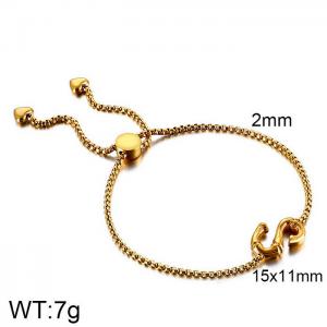 Stainless Steel Gold-plating Bracelet - KB123986-KFC