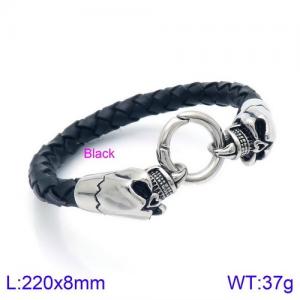 Stainless Skull Bracelet - KB123994-BDJX