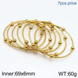 Stainless Steel Gold-plating Bangle - KB124177-LO