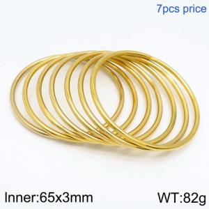 Stainless Steel Gold-plating Bangle - KB124193-LO