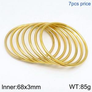 Stainless Steel Gold-plating Bangle - KB124195-LO