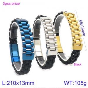 Leather Bracelet - KB124329-KFC