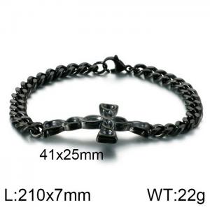 Stainless Steel Black-plating Bracelet - KB124333-KFC