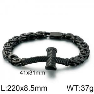 Stainless Steel Black-plating Bracelet - KB124340-KFC