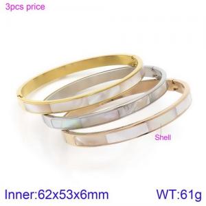 Stainless Steel Gold-plating Bangle - KB124382-K