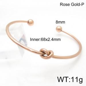 Stainless Steel Rose Gold-plating Bangle - KB125105-Z