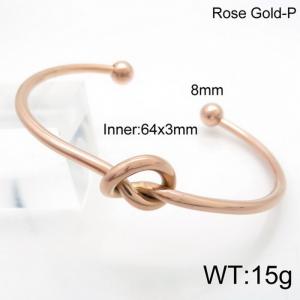 Stainless Steel Rose Gold-plating Bangle - KB125108-Z