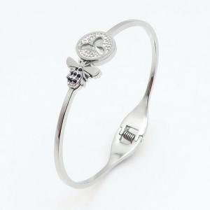 Stainless Steel Stone Bangle - KB125169-PH