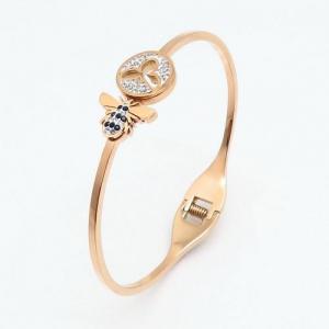 Stainless Steel Stone Bangle - KB125170-PH