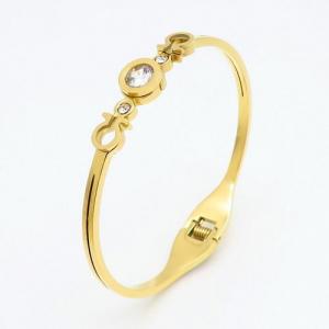 Stainless Steel Stone Bangle - KB125192-PH