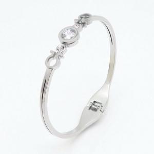 Stainless Steel Stone Bangle - KB125194-PH