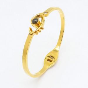 Stainless Steel Stone Bangle - KB125217-PH