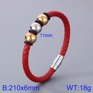 Leather Bracelet - KB125275-TXH