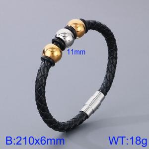 Leather Bracelet - KB125276-TXH