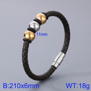 Leather Bracelet - KB125277-TXH