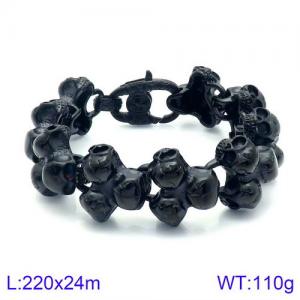 Stainless Skull Bracelet - KB125345-BDJX