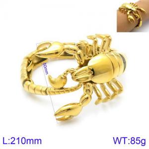 Stainless Steel Gold-plating Bracelet - KB125358-BDJX