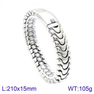 Stainless Steel Bracelet(Men) - KB125391-BDJX
