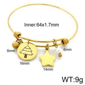 Stainless Steel Gold-plating Bangle - KB126005-Z