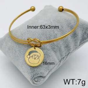Stainless Steel Gold-plating Bangle - KB126014-Z