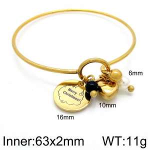 Stainless Steel Gold-plating Bangle - KB126029-Z