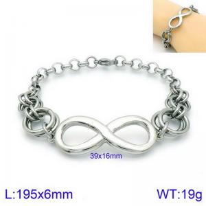 Stainless steel infinite 8-shaped bracelet - KB126398-Z