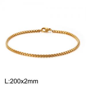 Stainless Steel Gold-plating Bracelet - KB126583-Z