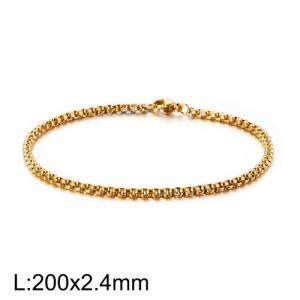Stainless Steel Gold-plating Bracelet - KB126584-Z