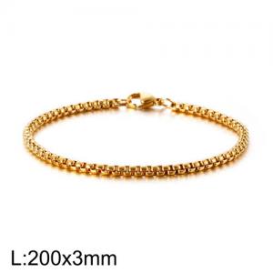 Stainless Steel Gold-plating Bracelet - KB126585-Z