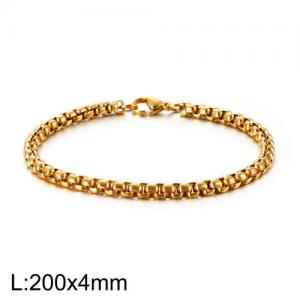 Stainless Steel Gold-plating Bracelet - KB126586-Z