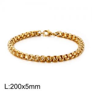 Stainless Steel Gold-plating Bracelet - KB126587-Z