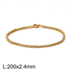Stainless Steel Gold-plating Bracelet - KB126603-Z