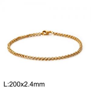 Stainless Steel Gold-plating Bracelet - KB126603-Z