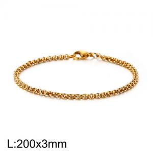 Stainless Steel Gold-plating Bracelet - KB126604-Z