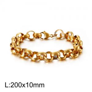 Stainless Steel Gold-plating Bracelet - KB126606-Z