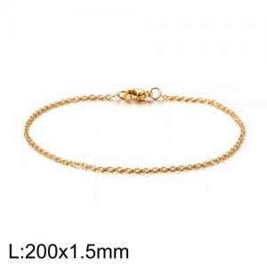 Stainless Steel Gold-plating Bracelet - KB126608-Z