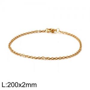 Stainless Steel Gold-plating Bracelet - KB126609-Z