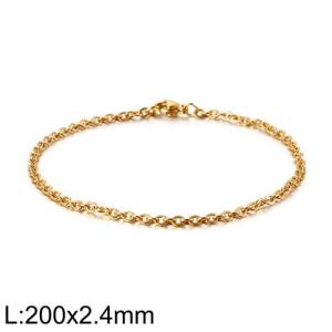 Stainless Steel Gold-plating Bracelet - KB126610-Z