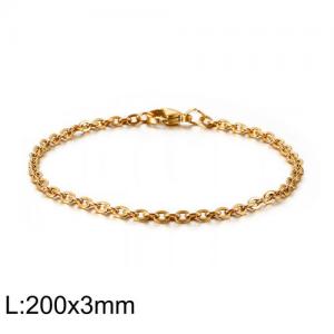 Stainless Steel Gold-plating Bracelet - KB126611-Z