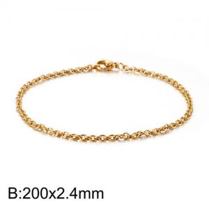 Stainless Steel Gold-plating Bracelet - KB126618-Z