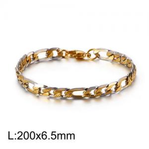 Stainless Steel Gold-plating Bracelet - KB126623-Z